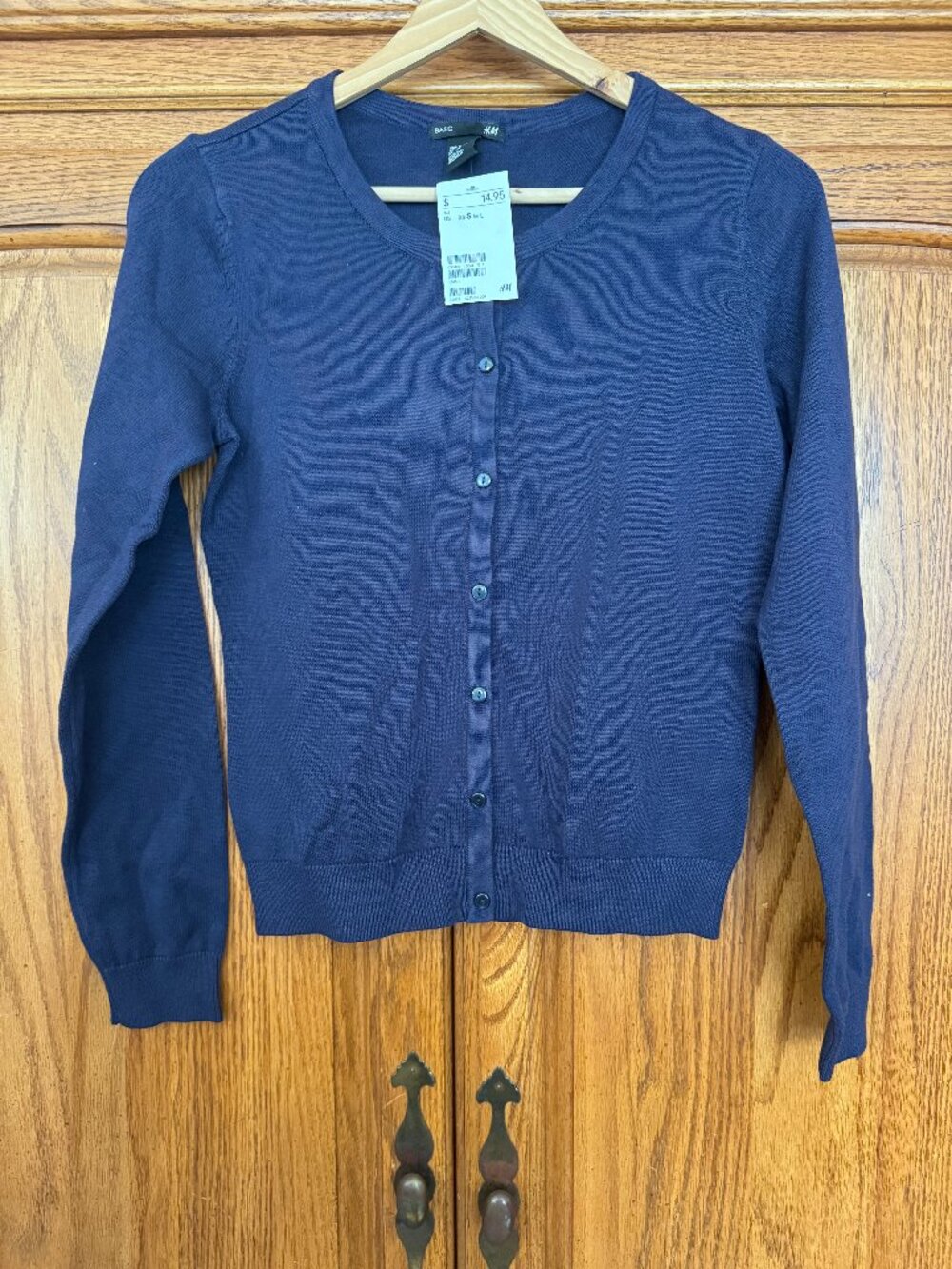 H&M Navy Blue Women's Button-Front Cardigan